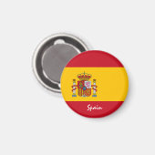 Spanische Flagge - Spanien - Reise, Urlaub / Sport Magnet (Vorderseite/Rückseite)