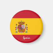 Spanische Flagge - Spanien - Reise, Urlaub / Sport Magnet (Vorne)