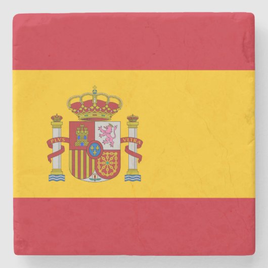 Spanische Flagge (Spanien) Steinuntersetzer (Vorderseite)