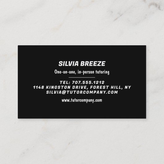 Spanische Flagge, Spanischer Sprachlehrer, Lehrer Visitenkarte (Rückseite)