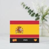 Spanische Flagge / Spanisches Land / Spanien Postkarte (Stehend Vorderseite)