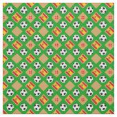 Spanische Flagge und Fußball-Ball / Spanische Fußb Stoff (Muster)