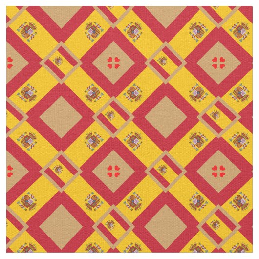 Spanische Flagge und Spanien Trendy Fabric Mode Stoff (Nahaufnahme)