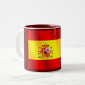 Spanische Flagge von Spanien-Geschenken für Zweifarbige Tasse (Vorderseite Links)