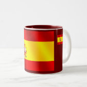 Spanische Flagge von Spanien-Geschenken für Zweifarbige Tasse (VorderseiteRechts)