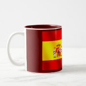 Spanische Flagge von Spanien-Geschenken für Zweifarbige Tasse (Links)