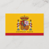 Spanische Flagge - Wappen, Flagge Spaniens Visitenkarte (Vorderseite)