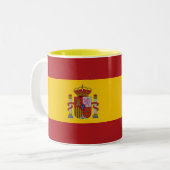 Spanische Flagge Zweifarbige Tasse (Vorderseite Links)