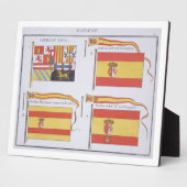 Spanische Flaggen, aus einem französischen Flaggen Fotoplatte (Seite)