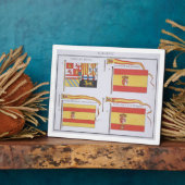 Spanische Flaggen, aus einem französischen Flaggen Fotoplatte (Seite)