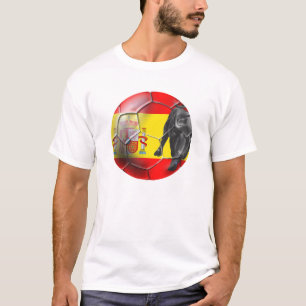 Spanische Flaggen-Fußball Spanien-Fußballgeschen T-Shirt