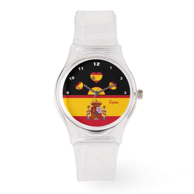 Spanische Flaggenüberwachung, Spanien Mode / Sport Armbanduhr (Vorderseite)