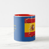 SPANISCHE FLAGKARTENBILDUNG BLAUE BLAUE ZWEIFARBIGE TASSE (Mittel)