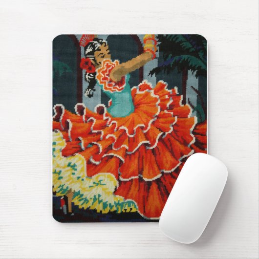 Spanische Flamenco-Tänzer-Mausunterlage Mousepad (Mit Mouse)