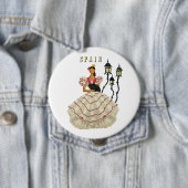 Spanische Flamenco Tänzerin Spanien Button (Beispiel)