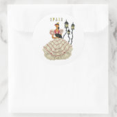 Spanische Flamenco Tänzerin Spanien Runder Aufkleber (Tasche)