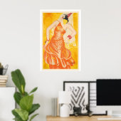 Spanische Flamenco-Tänzerin Spanien Vintage-Werbu Poster (Heimbüro)