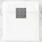 Spanische Fliese in Mexiko Quadratischer Aufkleber (Tasche)