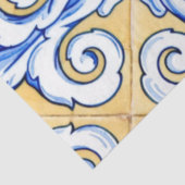 Spanische Fliesen - Azulejo Blau, Gelb und Weiß Seidenpapier (Ausschnitt)