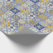 Spanische Fliesen Wasserfarbe Geschenkpapier (Ecke)