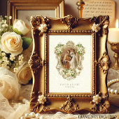 Spanische Floral Gold Wedding Holy Card