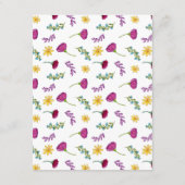 Spanische florale Fiesta Gästedatenkarte Begleitkarte (Rückseite)