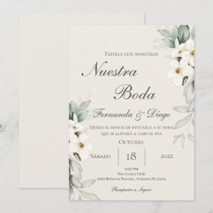 Spanische Florale Hochzeitseinladung Einladung