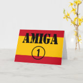 Spanische Freundinnen: UNO Amiga-Numero Karte (Gelbe Blume)