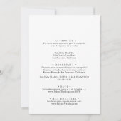 Spanische Front & Back Boda Einladung (Rückseite)