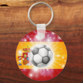 spanische Fußballflagge Schlüsselanhänger (Vorderseite)