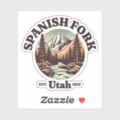 Spanische Gabel, Utah Aufkleber (Blatt)