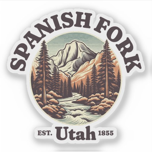 Spanische Gabel, Utah Aufkleber (Vorderseite)