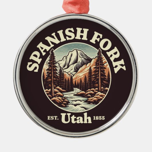 Spanische Gabel, Utah Ornament Aus Metall (Vorne)