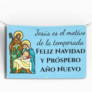 Spanische Geburt Jesus ist die Weihnachtszeit Banner