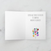 Spanische Geburtsstunde Ballonkarte Karte (Innenseite)