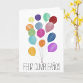 Spanische Geburtsstunde Ballonkarte Karte (Gelbe Blume)