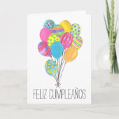 Spanische Geburtsstunde Ballonkarte Karte (Vorderseite)