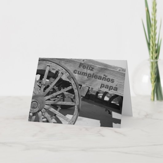 Spanische Geburtstags-Karte für Vater Karte (Vorderseite)