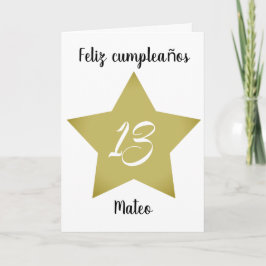 Spanische Geburtstagskarte Feliz 13 Cumpleaños Karte