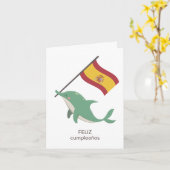 Spanische Geburtstagskarte - feliz cumpleaños Karte (Gelbe Blume)