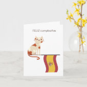 Spanische Geburtstagskarte - feliz cumpleaños Karte (Gelbe Blume)