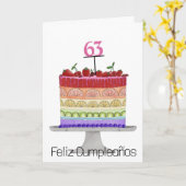 Spanische Geburtstagskarte Karte (Gelbe Blume)