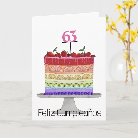 Spanische Geburtstagskarte Karte (Gelbe Blume)