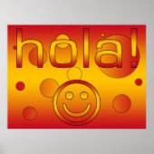 Spanische Geschenke: Hallo / Hola Face Poster (Vorne)