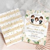 Spanische Geschwister Mädchen Erste heilige Kommun Einladung