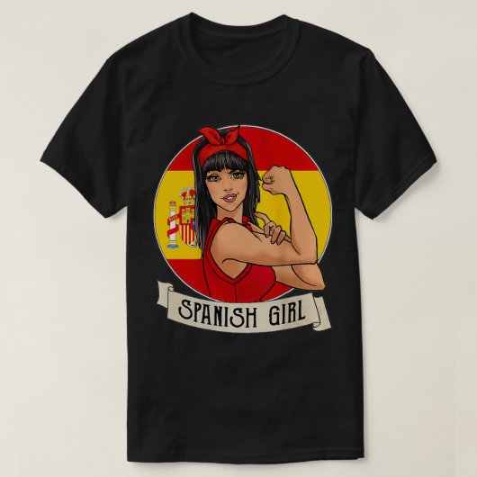 Spanische Girl Spanien Espana Geschenke T-Shirt (Design vorne)