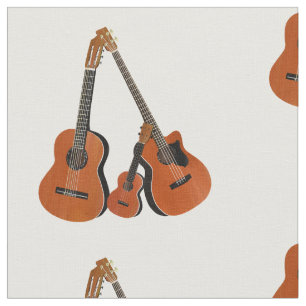 Spanische Gitarre Acoustic Bass und Ukulele Stoff