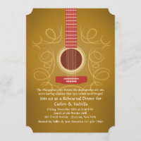 Spanische Gitarre Probe Abendessen Einladung