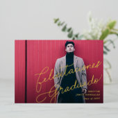 Spanische Glückwünsche Grad Foto Ankündigung (Stehend vorne)