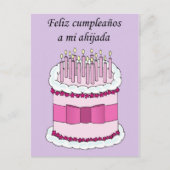 Spanische Godtochter Happy Birthday Postkarte (Vorderseite)